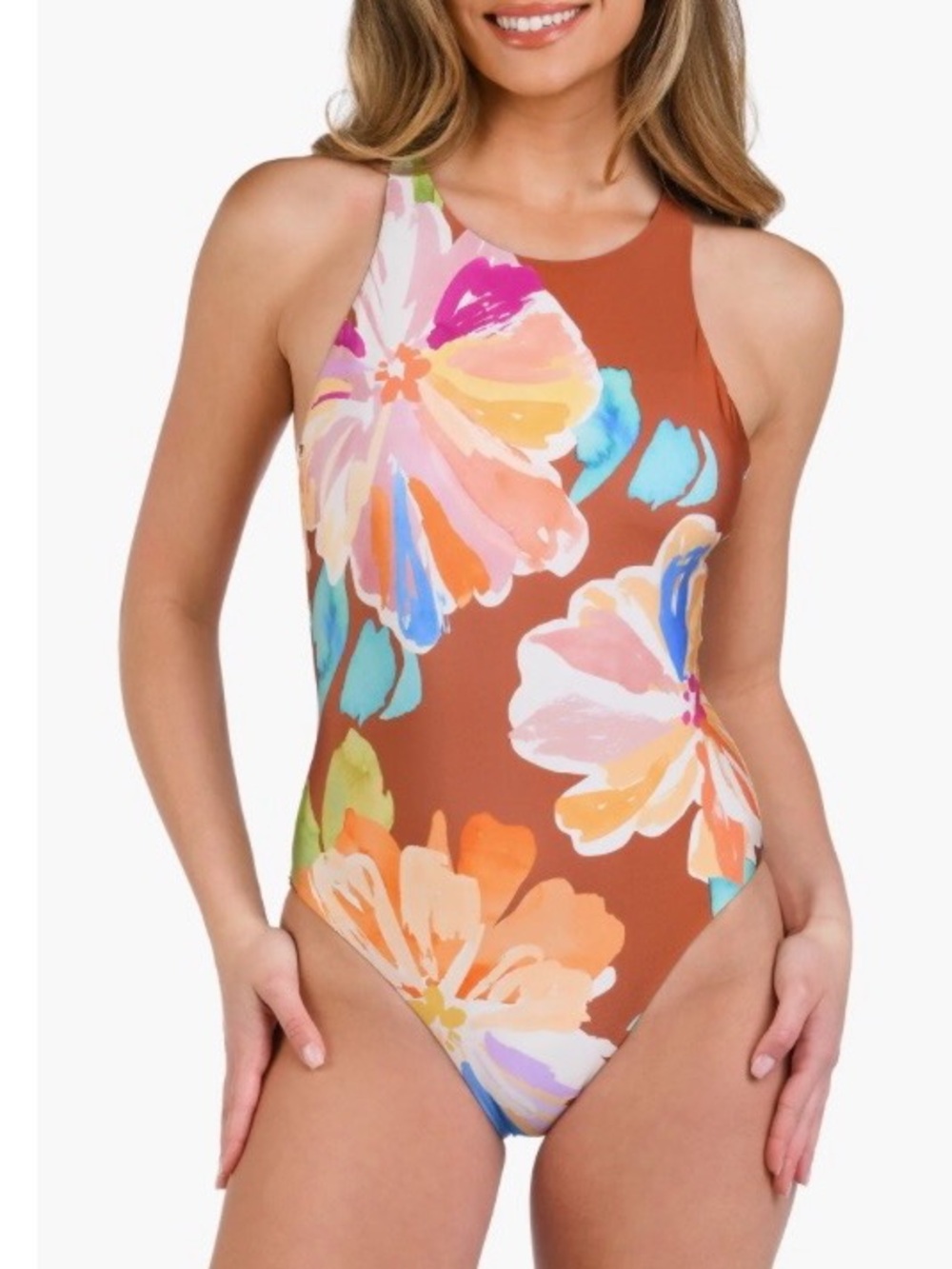 Saharan Sands High Neck One Piece Swimsuit
La Blanca Size 14 - Picture 1 of 2